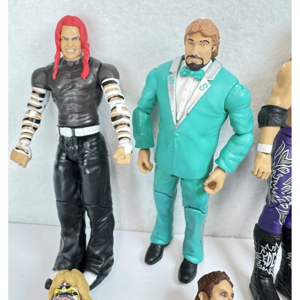 WWE Wrestling Action Figures Lot Of 7 Mattel Elite & Basic Ultimate Warrior Edge - Picture 2 of 11